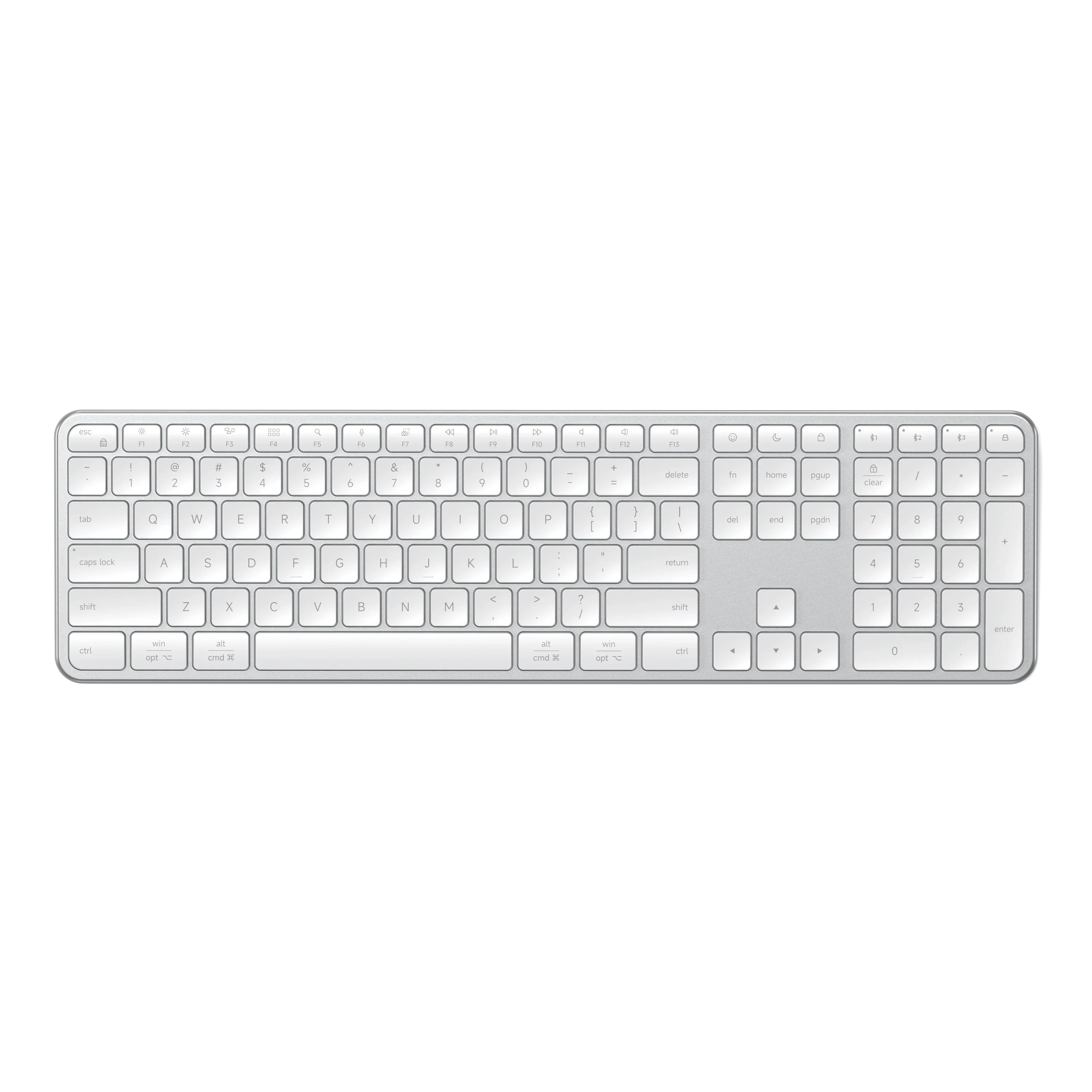 Extended Wireless Keyboard — front product view